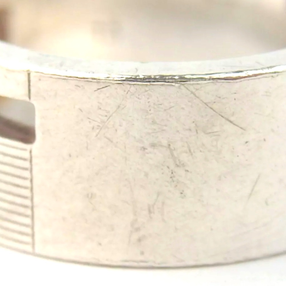 Gucci Silver Ring With G Logo Motif Fashion Handmade chic prestige - Picture 5 of 11